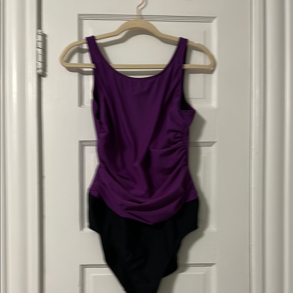 Shapefx Purple and Black One Piece Swimsuit